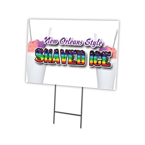 Signmission New Orleans Style Shav Yard & Stake outdoor plastic coroplast window, C-1216 New Orleans Style Shav C-1216 New Orleans Style Shav - main